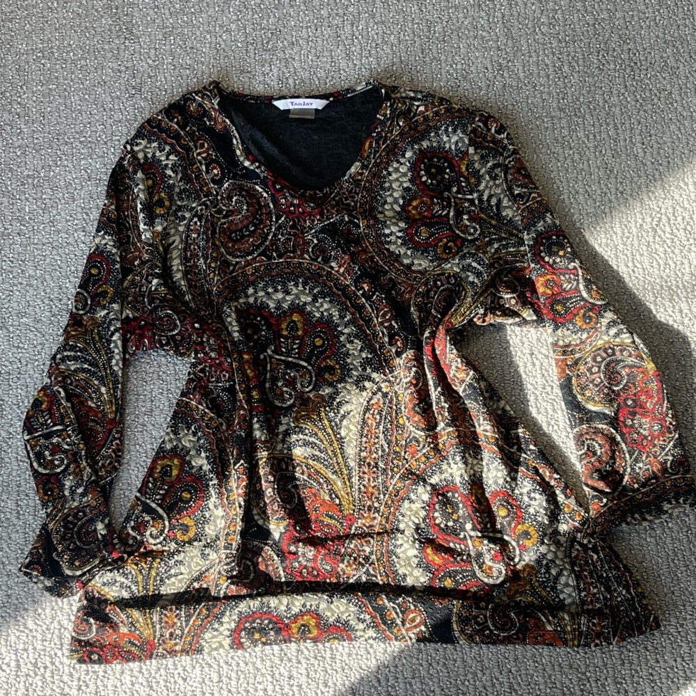 TanJay Multicolor Patterned Top - Picture 1 of 3